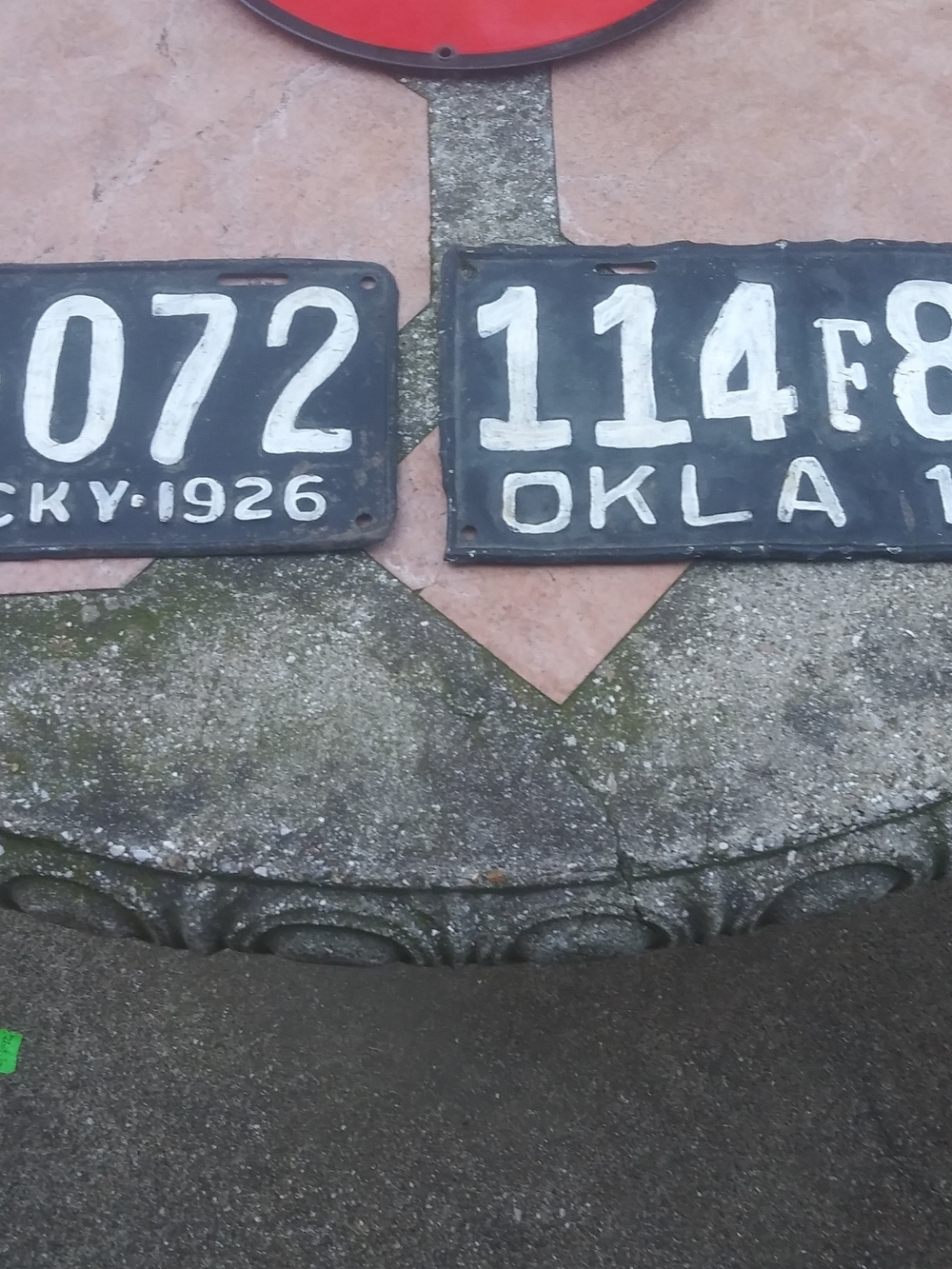 Vintage Black and White Decorative License Plates- Unbranded